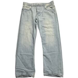 Y2K VTG Switch Jeans Wide Leg Baggy Skater Hip Hop Men's Size 42 x 32 Light Blue